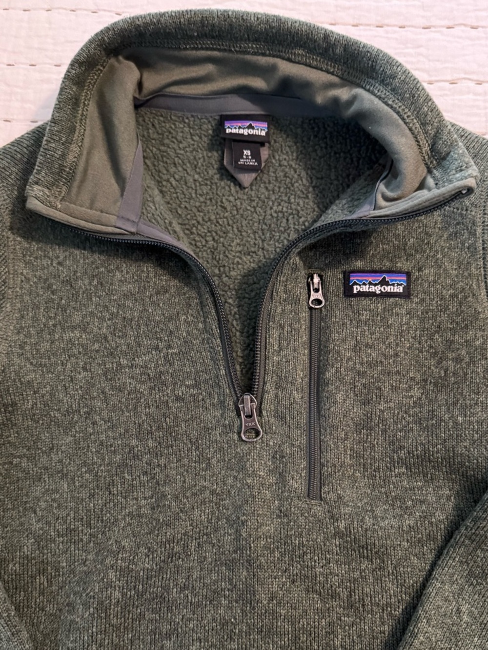 Boys Olive Green Quarter-Zip Better Sweater by Patagonia